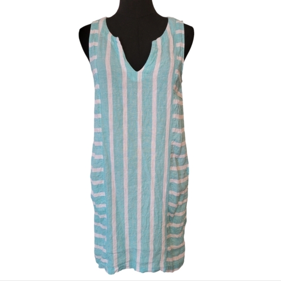 Sigrid Olsen 100% Linen Sleeveless Shift Dress Size XS - Picture 1 of 4